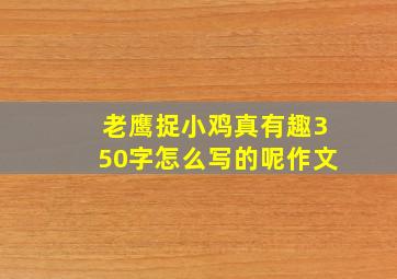 老鹰捉小鸡真有趣350字怎么写的呢作文