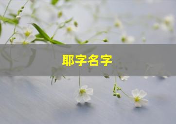 耶字名字