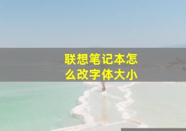 联想笔记本怎么改字体大小