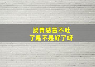 肠胃感冒不吐了是不是好了呀