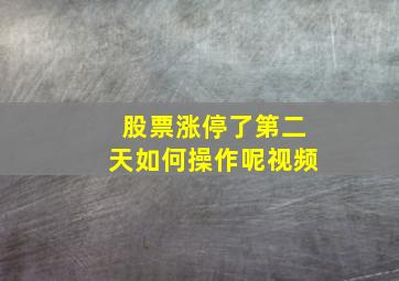 股票涨停了第二天如何操作呢视频