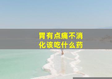 胃有点痛不消化该吃什么药