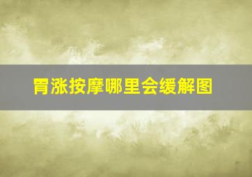 胃涨按摩哪里会缓解图