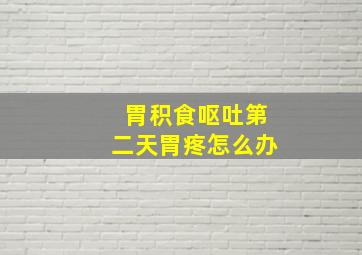 胃积食呕吐第二天胃疼怎么办