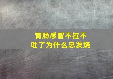 胃肠感冒不拉不吐了为什么总发烧