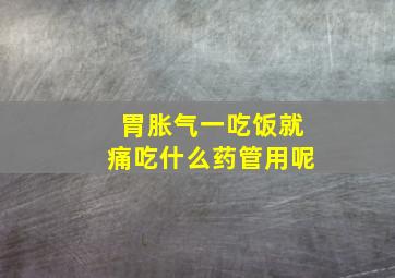 胃胀气一吃饭就痛吃什么药管用呢