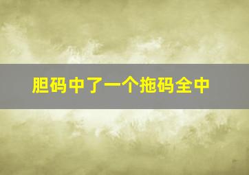 胆码中了一个拖码全中