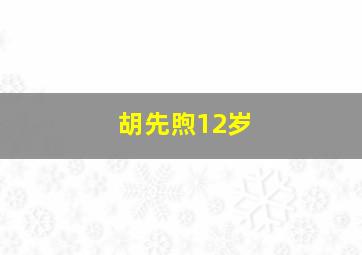 胡先煦12岁