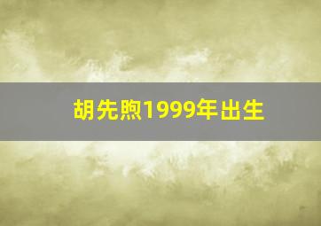 胡先煦1999年出生