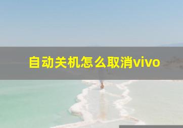 自动关机怎么取消vivo