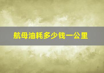 航母油耗多少钱一公里