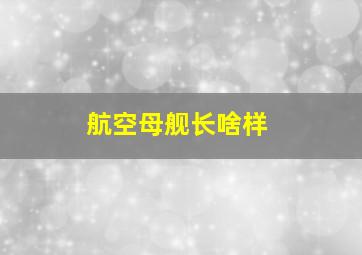 航空母舰长啥样