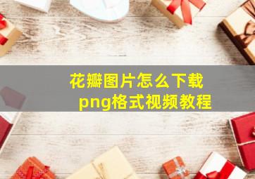 花瓣图片怎么下载png格式视频教程