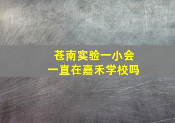 苍南实验一小会一直在嘉禾学校吗