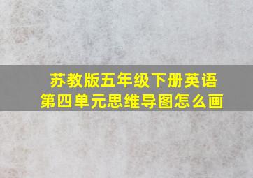 苏教版五年级下册英语第四单元思维导图怎么画