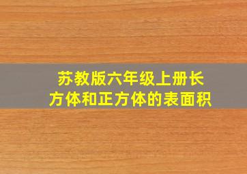 苏教版六年级上册长方体和正方体的表面积