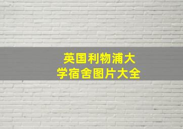 英国利物浦大学宿舍图片大全