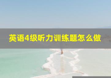 英语4级听力训练题怎么做