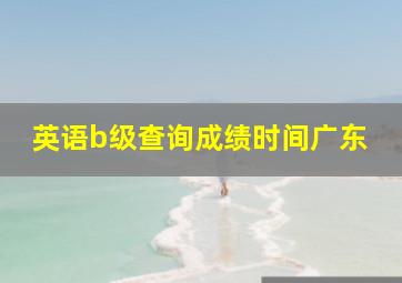 英语b级查询成绩时间广东