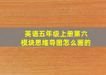 英语五年级上册第六模块思维导图怎么画的