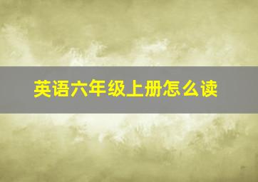 英语六年级上册怎么读