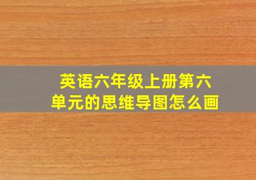 英语六年级上册第六单元的思维导图怎么画