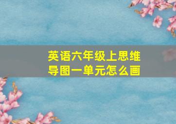 英语六年级上思维导图一单元怎么画