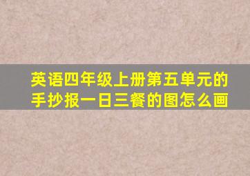 英语四年级上册第五单元的手抄报一日三餐的图怎么画