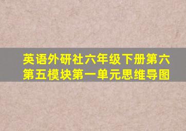 英语外研社六年级下册第六第五模块第一单元思维导图