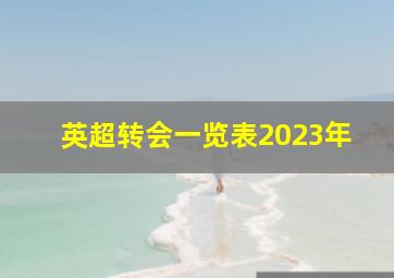 英超转会一览表2023年