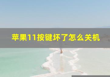 苹果11按键坏了怎么关机