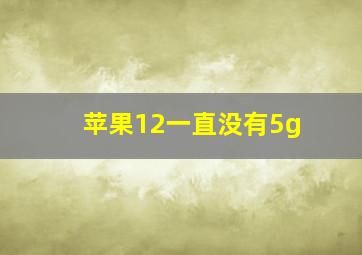 苹果12一直没有5g