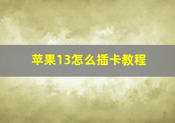 苹果13怎么插卡教程