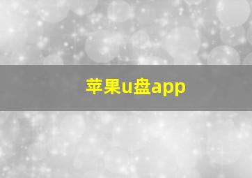 苹果u盘app