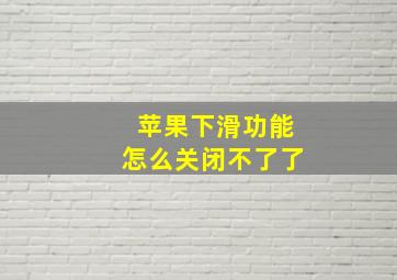 苹果下滑功能怎么关闭不了了