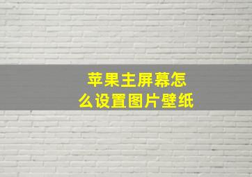 苹果主屏幕怎么设置图片壁纸