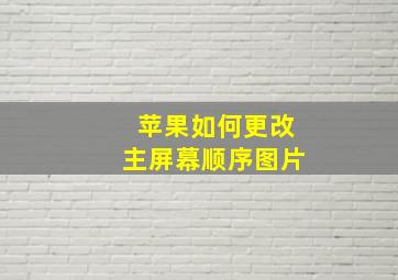 苹果如何更改主屏幕顺序图片