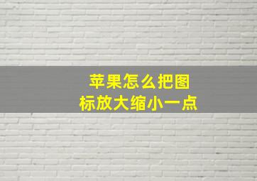 苹果怎么把图标放大缩小一点