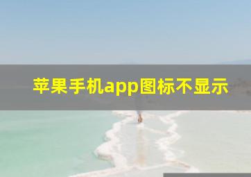 苹果手机app图标不显示