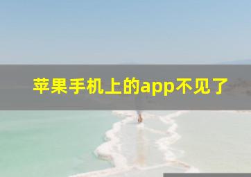 苹果手机上的app不见了