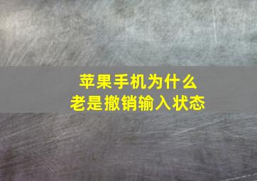 苹果手机为什么老是撤销输入状态