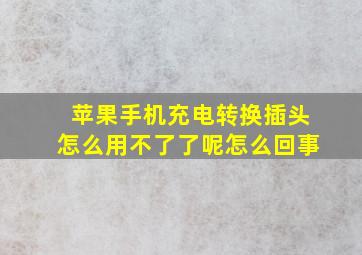 苹果手机充电转换插头怎么用不了了呢怎么回事