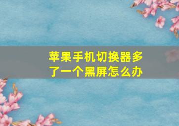 苹果手机切换器多了一个黑屏怎么办