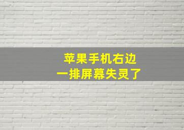 苹果手机右边一排屏幕失灵了