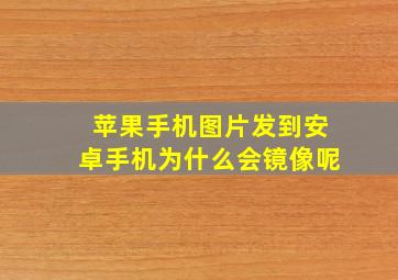 苹果手机图片发到安卓手机为什么会镜像呢