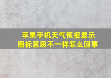 苹果手机天气预报显示图标意思不一样怎么回事