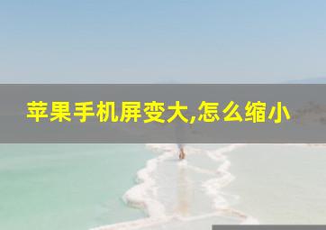 苹果手机屏变大,怎么缩小