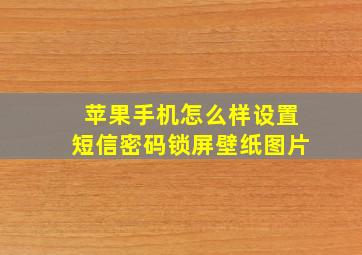 苹果手机怎么样设置短信密码锁屏壁纸图片