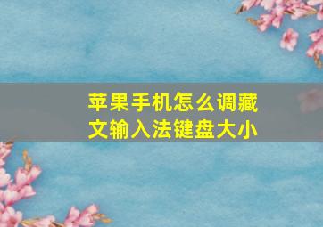 苹果手机怎么调藏文输入法键盘大小