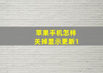 苹果手机怎样关掉显示更新1